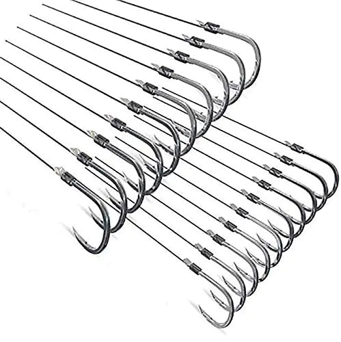 ZRUOYI Joyiii Small Fishing Hooks with Mono LineSuper Strong Sharp Fishing Hook on Nylon Fishing Line Fishing Accessories for Baits (10#(11-14lb))