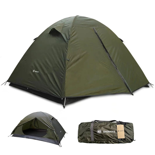 Backpacking Tent for Camping 2/3/4 Person Hiking Ultralight Tent for Waterproof Windproof Outdoor Two Doors Tents Easy Quick Setup Lightweight Tent Instant Tent (Green 2 Person)